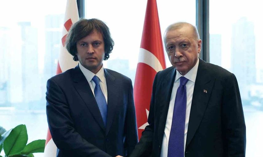 Cumhurbaşkanı Erdoğan, New York'ta Gürcistan Başbakanı Kobakhidze ile bir araya geldi