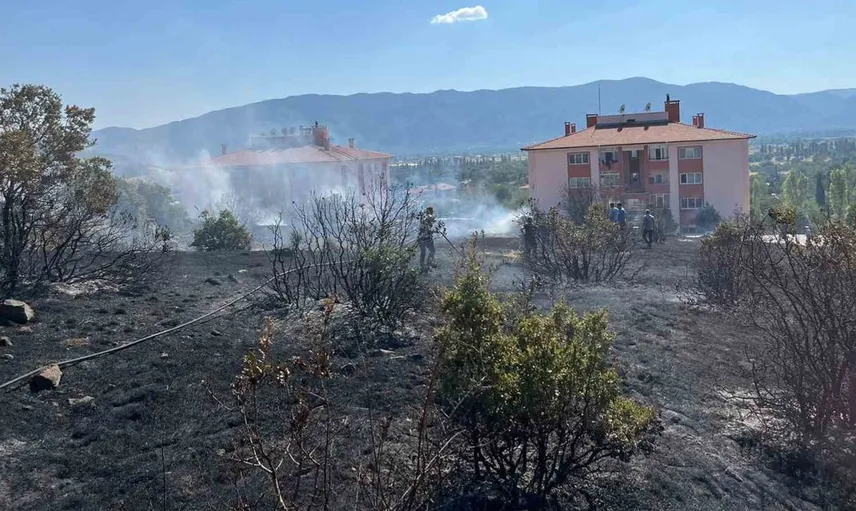 Simav'da dağlık alanda çıkan yangın, hızlı müdahale ile kontrol altına alındı