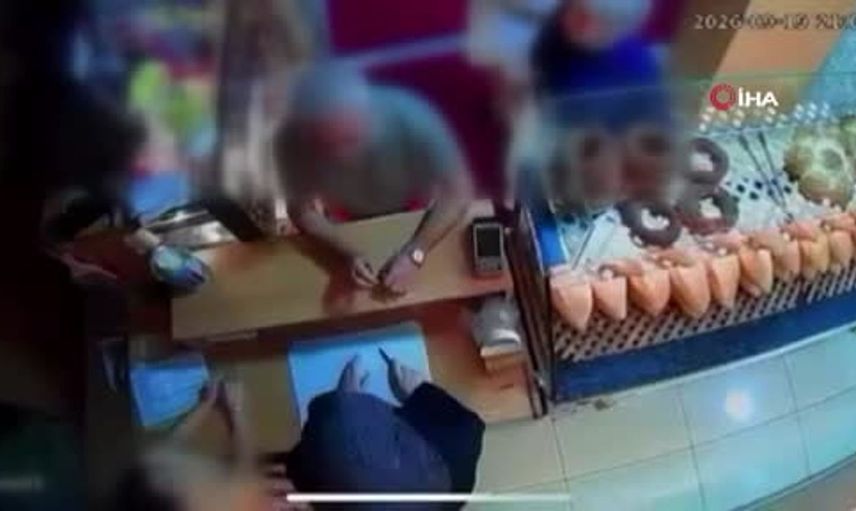 Kadın fırıncıyı çocuklarının önünde darbeden şahıs gözaltına alındı