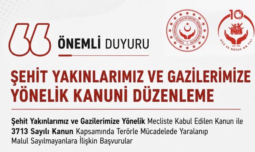 Yeni kanunla terörle mücadelede yararlananların başvuruları 2026’da başlıyor
