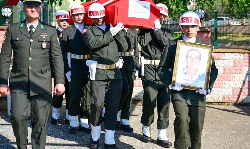 Kıbrıs gazisi mustafa kır son yolculuğuna uğurlandı