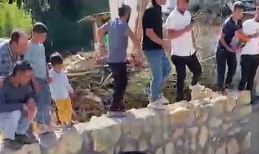 Çanakçı köyünde damat suya basma geleneği hayata geçirildi