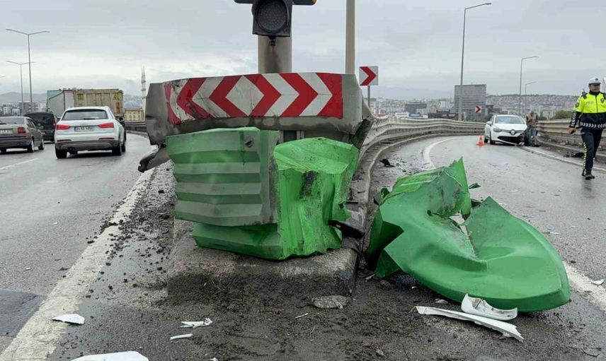 Samsun'daki viyadük kazası maddi hasarla sonuçlandı
