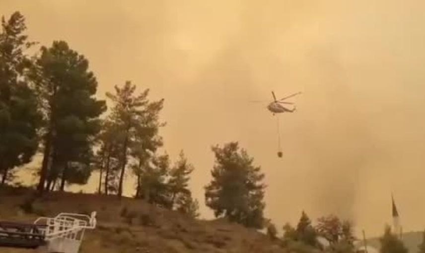 Muğla'daki orman yangınına 5 uçak ve 18 helikopterle müdahale devam ediyor