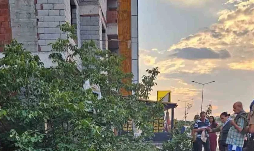 Elazığ'da hafif ticari araç bahçeye düştü