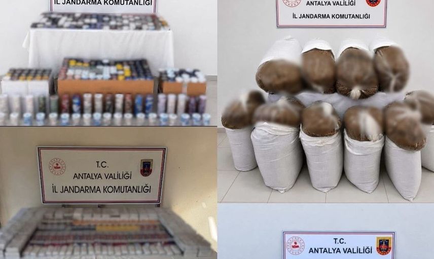 Antalya'da büyük tütün baskını: 1 ton 150 kilogram kıyılmış tütün ele geçirildi