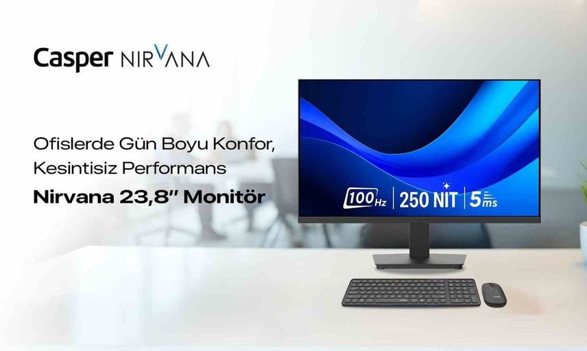 Casper Nirvana 23.8’’ monitör ofisler için konfor ve performans sunuyor
