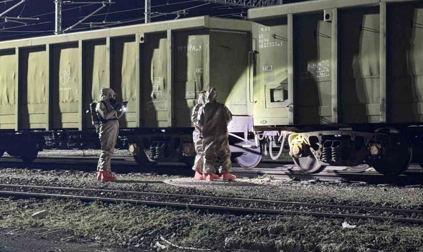 Kimyasal sızıntı paniği: Yük treninde önlemler alındı