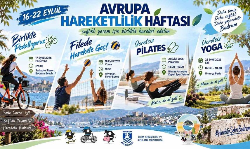 Bodrum'da Avrupa Hareketlilik Haftası'na özel spor etkinlikleri