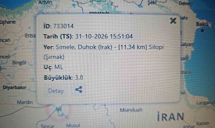 Irak depreminin etkileri Şırnak'ta hissedildi