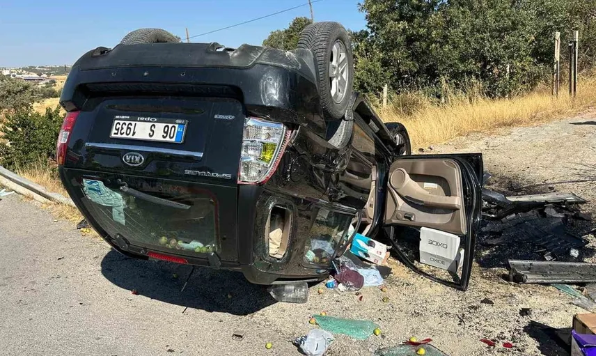 Uşak’ta takla atan araçta sürücü ağır yaralandı