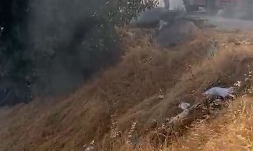 Adıyaman'da bahçede çıkan yangın paniğe neden oldu