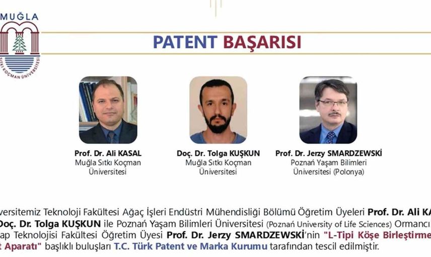 Muğla Sıtkı Koçman Üniversitesi'nden mobilya sektörüne iki yenilikçi patent