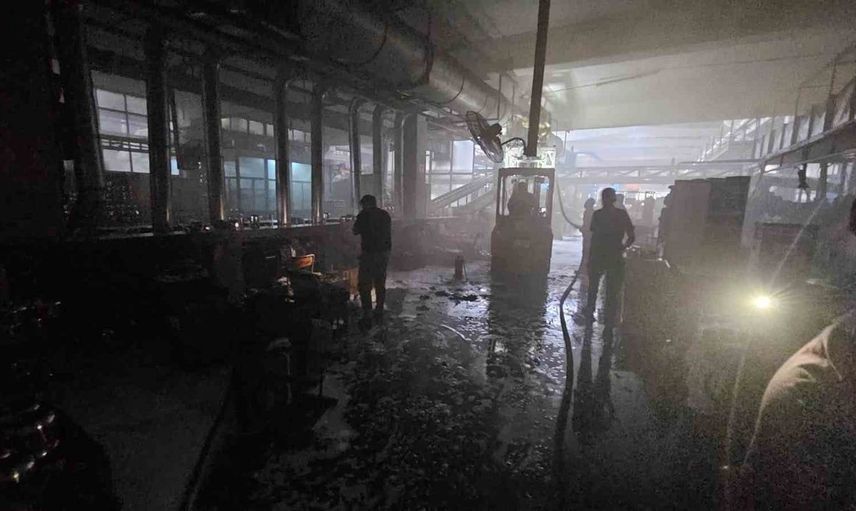 Kahramanmaraş'ta mutfak eşyası fabrikasında yangın