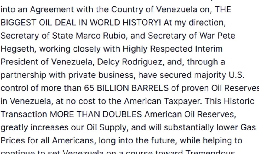Trump'ın Venezuela ile yaptığı petrol anlaşması tarihe geçecek