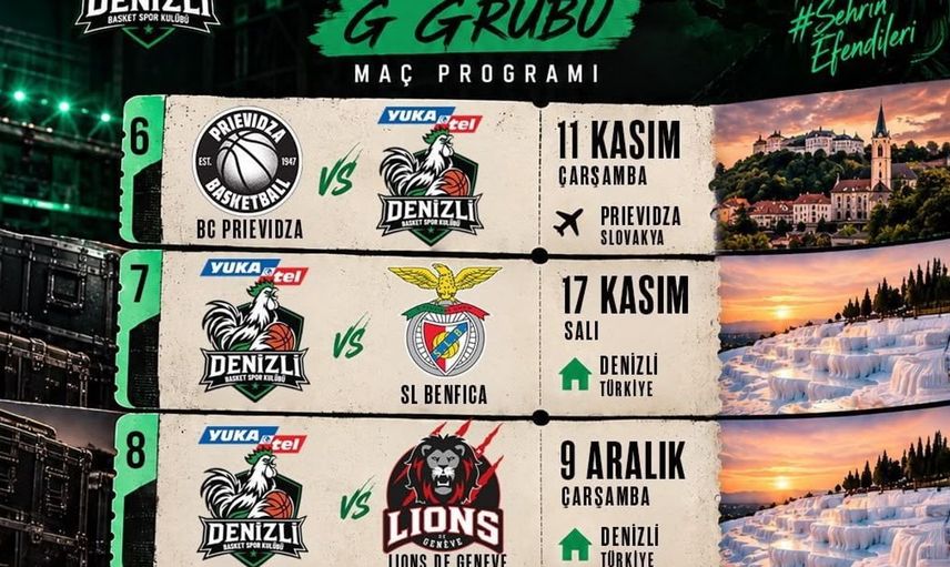 Y. Denizli Basket Avrupa macerasına hazır: İlk rakip BC Prievidza
