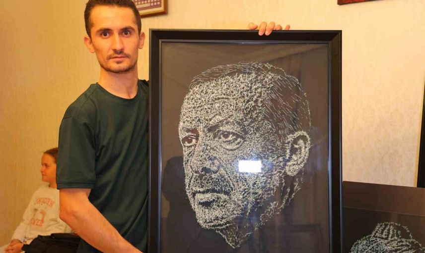 Kahramanmaraşlı sanatçı, cam kırma tekniğiyle özgün eserler yaratıyor