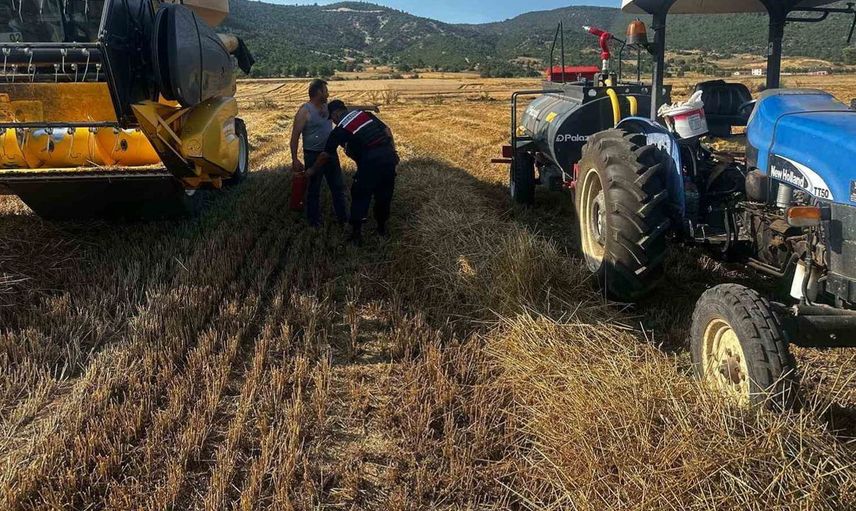 Bilecik'te biçerdöver operatörlerine yangın eğitimi verildi
