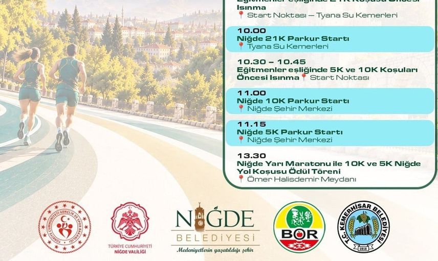 Niğde yarı maratonu kahramanları anmak için koşacak