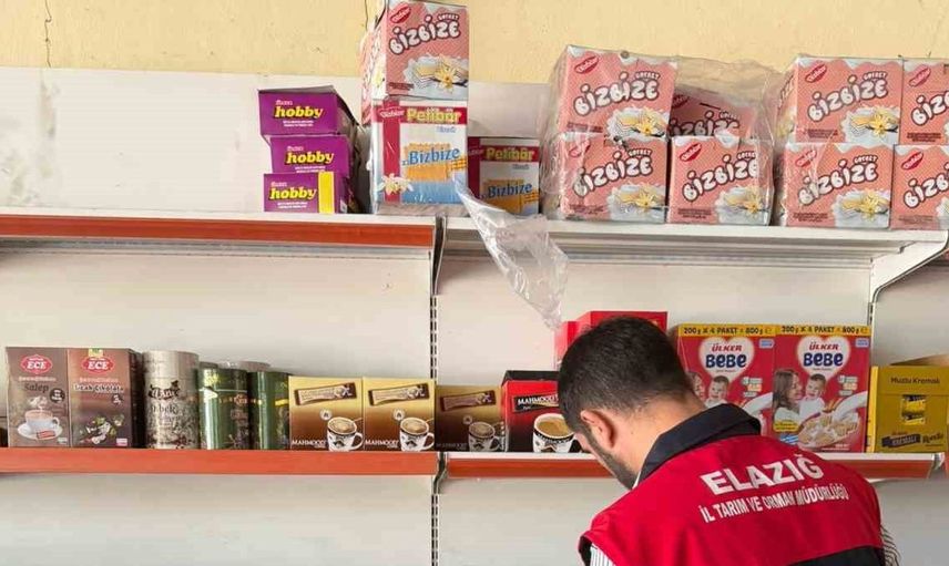 Palu'daki marketlerde gıda denetimi düzenlendi