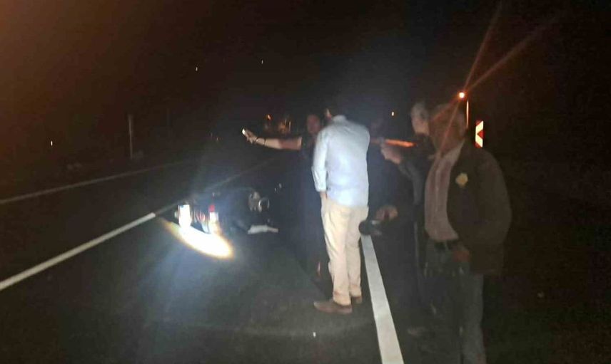 Menteşe'de motosiklet kazası sonrası yaralıya ilk müdahale