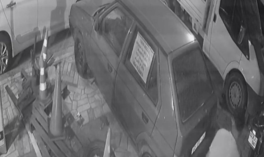 Afyonkarahisar'da motosiklet hırsızlığı güvenlik kamerasına yansıdı