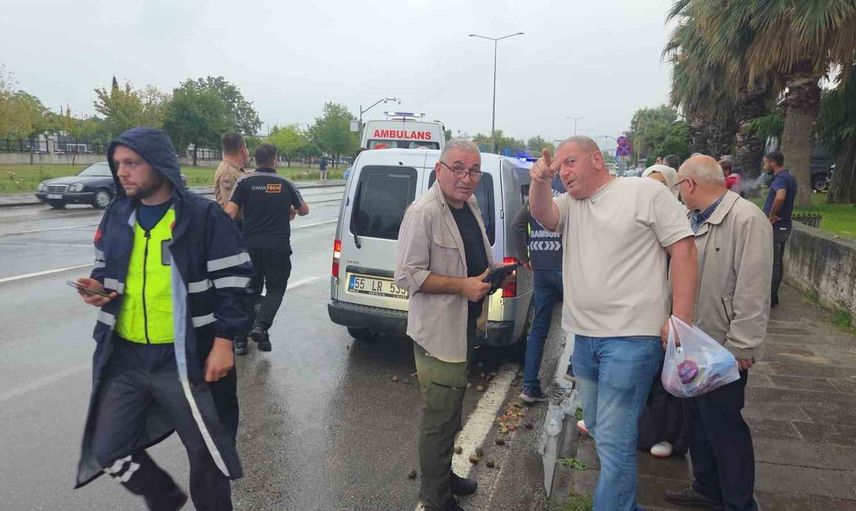Samsun'da motosiklet kazası: iki kişi yaralandı