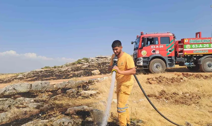 Diyarbakır'da örtü yangını kontrol altına alındı