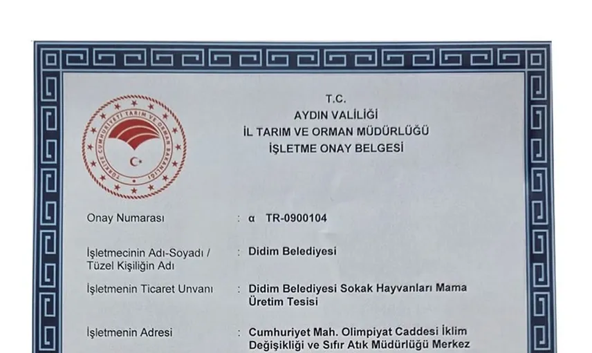 Didim'de sokak hayvanları için mama üretim tesisine onay verildi