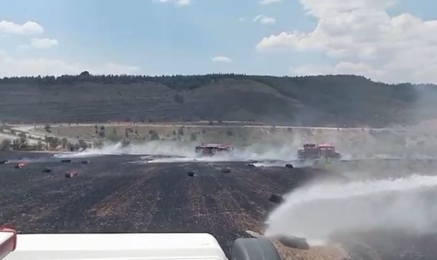 Burdur'da yangın alarmı: 20 dönümlük otluk alanda müdahale sürüyor