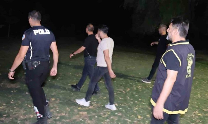 Aksaray'da park ve bahçelerde güvenlik uygulaması gerçekleştirildi
