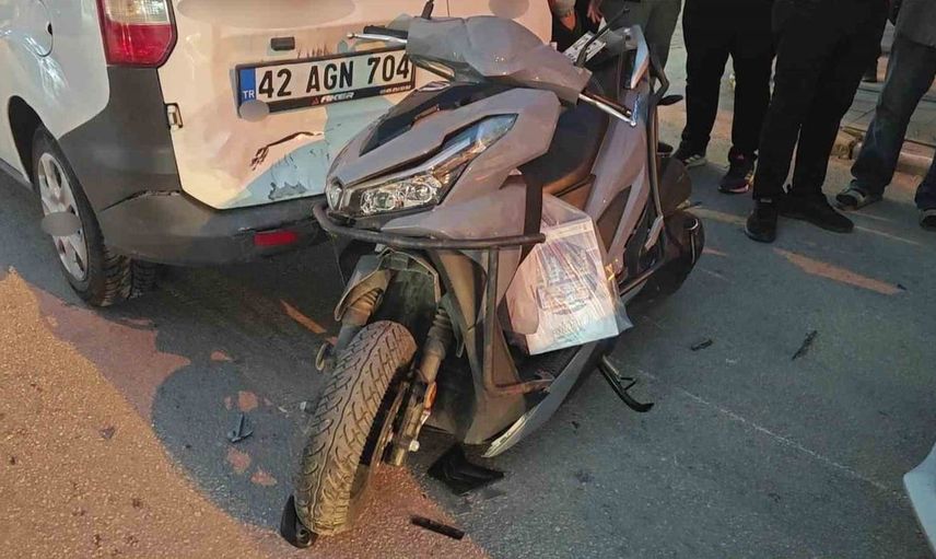 Isparta'da zincirleme trafik kazasında motosiklet sürücüsü yaralandı