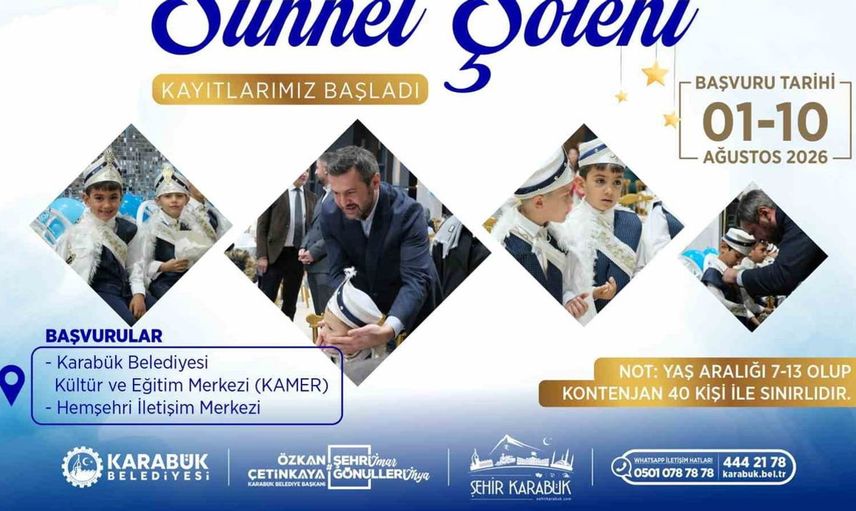 Karabük'te 3. geleneksel sünnet şöleni için kayıtlar başladı