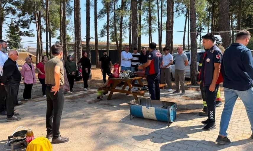 Hassa'da sağlık personeline kapsamlı yangın eğitimi gerçekleştirildi