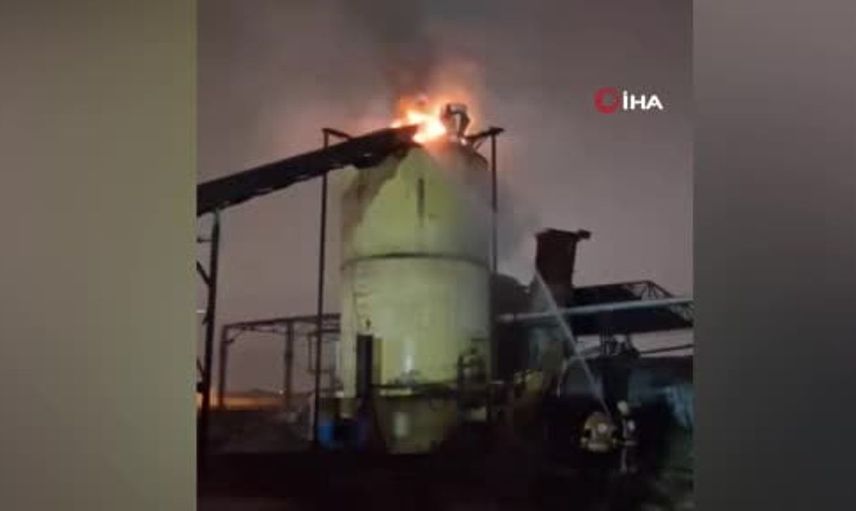 Bursa'da orman ürünleri fabrikasının talaş silosunda yangın çıktı