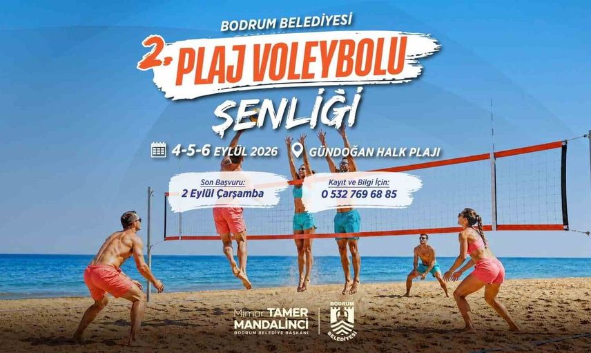 Gündoğan’da plaj voleybolu heyecanı: Şenlik 4-6 Eylül’de başlıyor