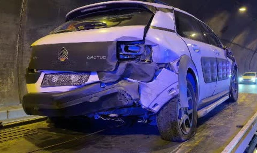 Cenazeye giden ailenin başına talihsiz kaza geldi: Bolu Dağı Tüneli'nde otomobil takla attı