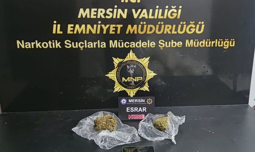 Mersin'de uyuşturucu ticareti yapan iki şüpheli yakalandı ve tutuklandı