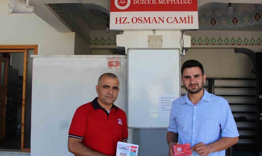 Düzce 112 acil çağrı merkezi tanıtım çalışmaları sürüyor