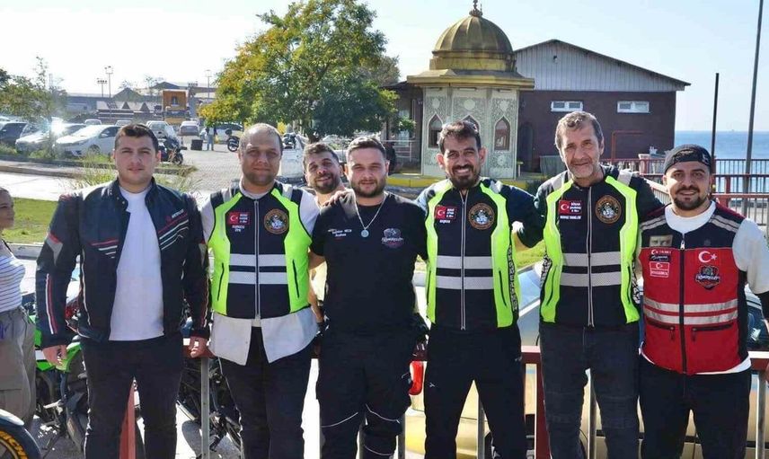 Motosikletçilerden şehitlere vefa duruşu: Gülüç'te anma etkinliği