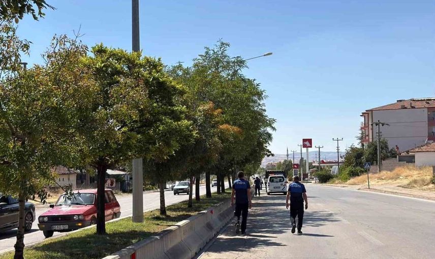 Kırıkkale'de trafik güvenliği için reflektör uygulaması başlatıldı