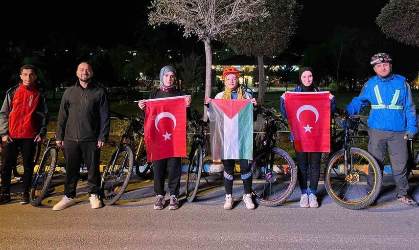 Gazze için barış mesajı: Tatvan'da pedal çevrildi