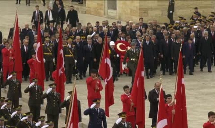 Cumhuriyet'in 103. yıl dönümünde devlet erkanı Anıtkabir'de buluştu