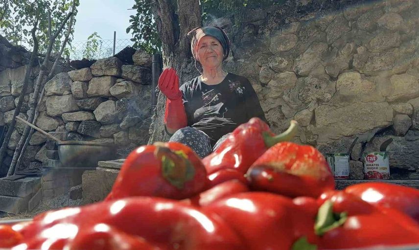 Kırklareli'nde kış hazırlıkları başladı: Rukiye Dündar, salça yapımını anlatıyor
