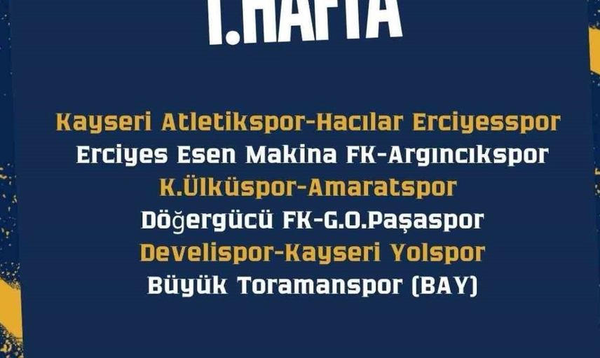 Kayseri süper amatör kümeye yeni sezon heyecanı: fikstür çekimi yapıldı