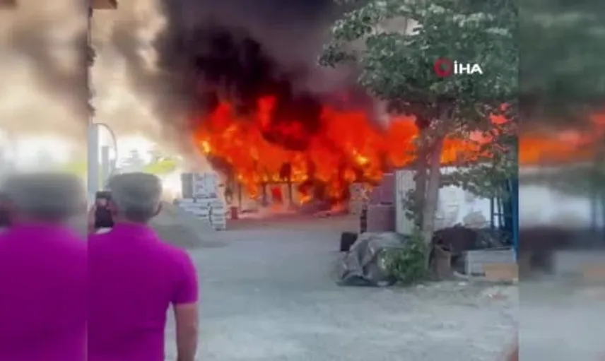 Tuzla'daki işçi konteynerinde yangın kabusu: 24 kişilik alan alev alev