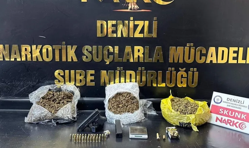 Denizli'de uyuşturucu operasyonu: 3 kilo 25 gram skunk ele geçirildi