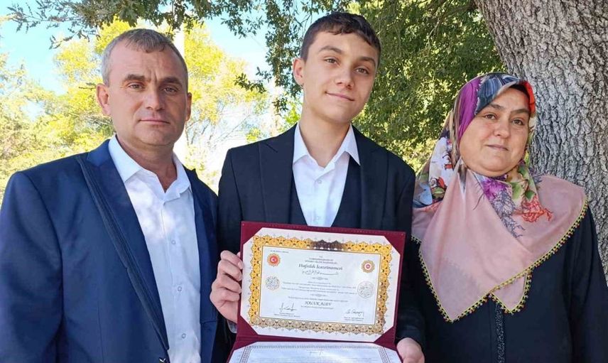 Hafızlığını 1 buçuk yılda tamamladı, geleceği için iddialı hedefleri var