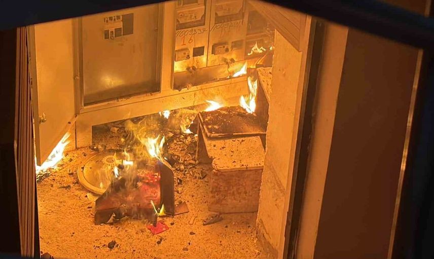 Aksaray'da elektrik panosunda yangın: Dronla görüntülendi