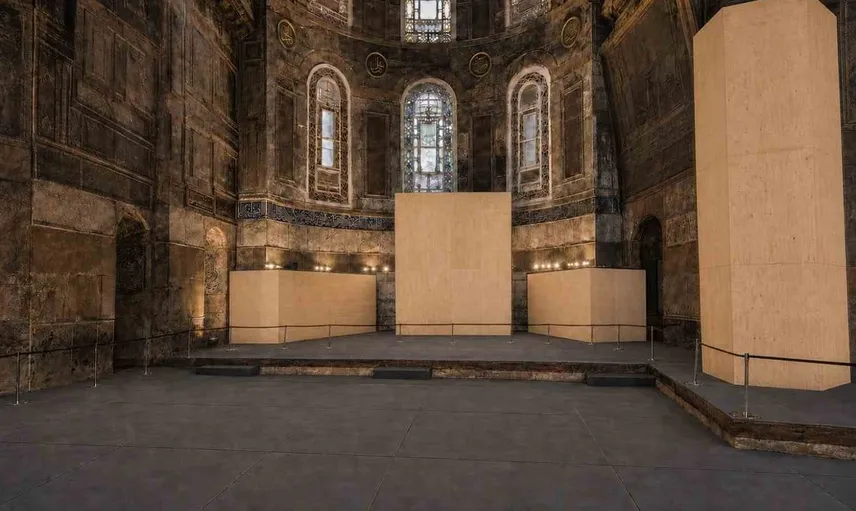 Ayasofya'da mihrap yenilemesi için hazırlıklar başlıyor